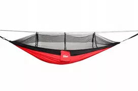 Kelioninis hamakas su tinkleliu nuo uodų, didelis, stiprus, 250 kg, 260x140 cm