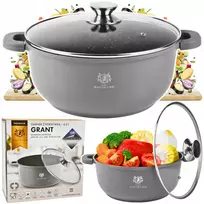 Karl Hausmann DIDELIS PUODAS 6,5L INDUKCINIS DUJINIS MARMURINIS PUODAS ORKAITĖS PUDELIAMS