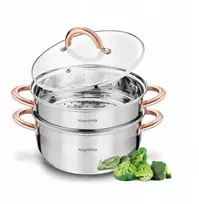 Konighoffer Nerūdijančio plieno indukcinis puodas garinimui, sidabrinis, 2,9L