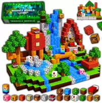MAGNETINIAI BLOKAI 3D PIXEL CUBES 150 EL SET BOX DOVANŲ KLUOKAI