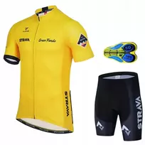 VYRIŠKAS Dviratininkų kostiumas STRAVA GEL ŠORTAI MARŠKINĖLIAI DVIRAČIO RINKINYS 4XL
