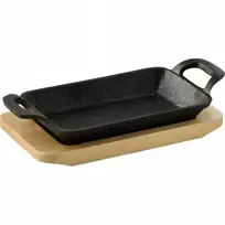 Ketaus troškinimo indas su dugnu COOK & SHARE 17x10x2,5 cm juodas