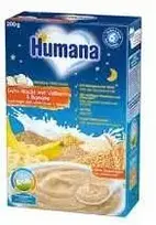 Humana 5 grūdų pieno košė su bananais Miego, 200g