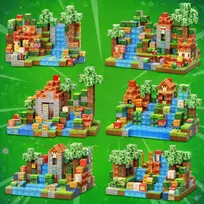 Bez Marki Magnetinės statybinės plytos Pixels Cubes Blocks 300vnt didelis rinkinys