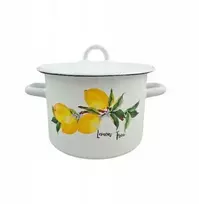 EMALINIS PUODAS SU DANČIU CITRINĖS EMALIS 4.5L 20CM NET-POL