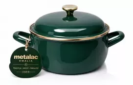 Emaliuotas puodas 20 cm su dangteliu, Metalac dujų indukcija, 4,2L