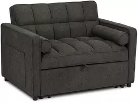 Mebel Elite Išskleidžiamas fotelis-lova CORRA, juodas
