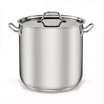 Tadar Nerūdijančio plieno puodas indukcijai, 16.5 litrų talpa, didelis šeimyninis puodas, plaunamas indaplovėje, 16.5 L puodas, indukcinis puodas, nerūdijančio plieno puodas, didelis virimo puodas