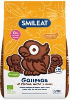 Speltos sausainiai be cukraus kakavos obuoliai 10 mėnesių 220g Smileat BIO Mini