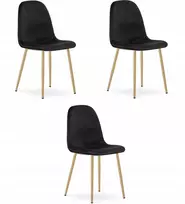 Leobert PADVA kėdė - juodo aksomo / ąžuolo kojos x 3