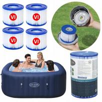 6x Filtras filtras siurbliui Lay Z Spa Bestway 60311lay-z-spa tipas Vi