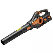 20V belaidis akumuliatorinis lapų pūstuvas ir siurblys su 2x4.0Ah akumuliatoriais ir įkrovikliu, Turbo-Boost funkcija, 162,7 km/h pūtimo greitis