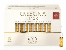 CRESCINA TRANSDERMIC RE-GROWTH HFSC 100% plaukų ataugimą skatinančios ampulės VYRAMS, 200 stiprumo, 20 vnt.