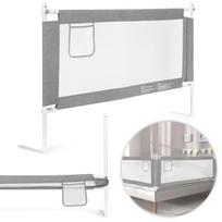 Ecotoys lovos apsauginis barjeras vaikams, 150 cm, pilka/balta