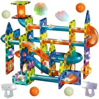 Magnetinis konstruktorius Marble Run, 110 detalių su LED lemputėmis