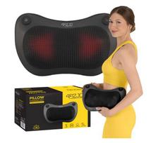 Masažinė pagalvė 4FIZJO Shiatsu PRO+ kaklui ir nugarai, juoda