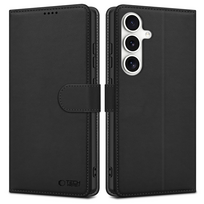 Tech-Protect Wallet atverčiamasis dėklas Samsung Galaxy S25 FE, juodas