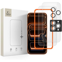 Tech-Protect Easy Set+ apsauginių stiklų rinkinys (3-pack) iPhone 16 Pro / 17 Pro