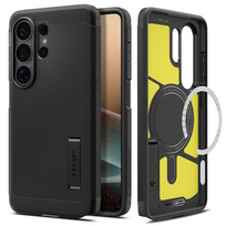 Spigen Tough Armor Mag dėklas Samsung Galaxy S26 Ultra telefonui, juodas