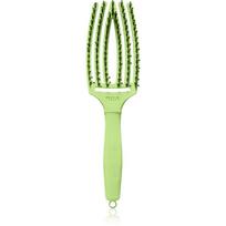 Olivia Garden Fingerbrush Boar & Nylon plaukų šepetys su nailono ir šerno šereliais Dolce Vita Green Pistacchio 1 vnt.