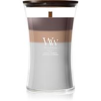 Woodwick Trilogy Radiant Cashmere kvapioji žvakė medinė dagtis 610 g
