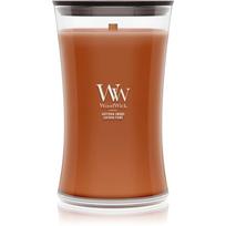 Woodwick Saffron Smoke kvapioji žvakė medinė dagtis 610 g