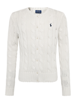 Ralph Lauren Kids - Cable-Knit Cotton Cardigan - Megztinis - Balta