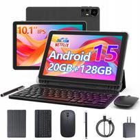 10.1 colio planšetinis kompiuteris Android 15 IPS 4GB/128GB + klaviatūra, pelė, dėklas, rašiklis Valiron