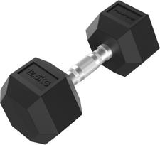 Tunturi Platinum Hex Rubber Dumbbell, 12.5kg