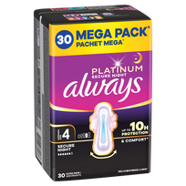 Higieniniai paketai Always Platinum Night Wing, 4, 30 vnt.