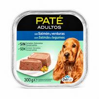 Visavertis suaugusių šunų pašaras su lašiša ir daržovėmis PATE ADULTOS, 300 g