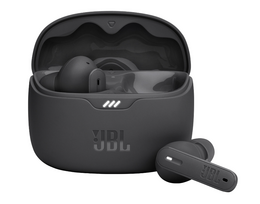 Ausinės JBL Tune Beam į ausis, belaidės, juodos