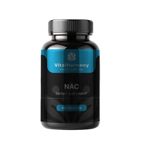 VitalHarmony NAC (N-acetil-L-cisteinas) - 90 kapsulių