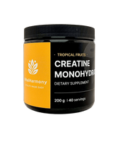 VitalHarmony Kreatino monohidratas 200g tropinių vaisių skonio