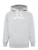Asics - Asics Logo Fleece Pullover Hoodie - Sportinis džemperis su gobtuvu - Pilka