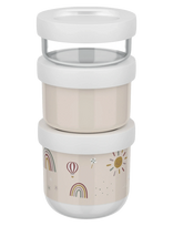 Mepal - Snackboks-Tårn Mio Sunshine & Rainbow 3 Dele - Pietų dėžutė - Smėlio