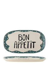Bloomingville - Soline Serving Plate - Serviravimo lėkštė - Mėlyna