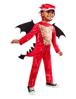 Rubies - Toddler Dragon - Personažų kostiumas - Raudona