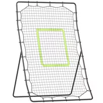 Beisbolo atmušimo tinklas "PitchBack", nešiojamasis tinklas su smūgio zona, metalinis, juodas, 123 x 174 cm