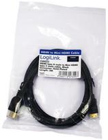 LogiLink 2m HDMI kabelis Type A vyriškas - HDMI mini C tipas, masinis kabelis | Prisijungti | HDMI į mini-HDMI