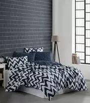 Riposo Renforce medvilnės patalynės komplektas Waves Mėlyna 200x220 cm