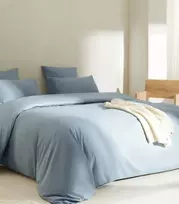 Riposo PREMIUM Satino medvilnės patalynės komplektas LIGHT Mėlynas 120x150 cm
