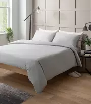 Riposo PREMIUM Satino medvilnės patalynės komplektas LIGHT Pilkas 200x200 cm