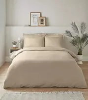 Riposo PREMIUM Satino medvilnės patalynės komplektas TAUPE 200x220 cm