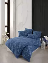 Riposo RENFORCE medvilnės patalynės komplektas GINA NAVY 140x200 cm