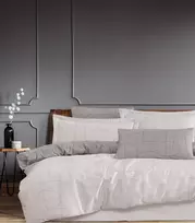 Riposo Premium satino medvilnės patalynės komplektas NORDIC Pilkas 200x220 cm