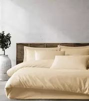 Riposo Premium satino medvilnės patalynės komplektas MODEST - CHAMPAGNE 140x200 cm