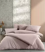 Riposo STONE WASHED medvilnės patalynės komplektas TAUPE, 140x200 cm