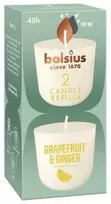 „Bolsius CleanLight“ žvakių papildymai, 2 vnt., greipfrutų ir imbiero skonio