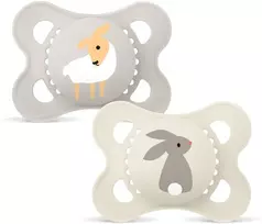 MAM – Originalūs šilkiniai čiulptukai – neutralūs – 0–6 mėn.